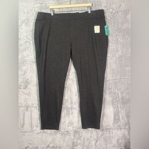 NWT New St. John’s Bay Charcoal Gray Comfort Stretch Mid Rise Legging Size 3X